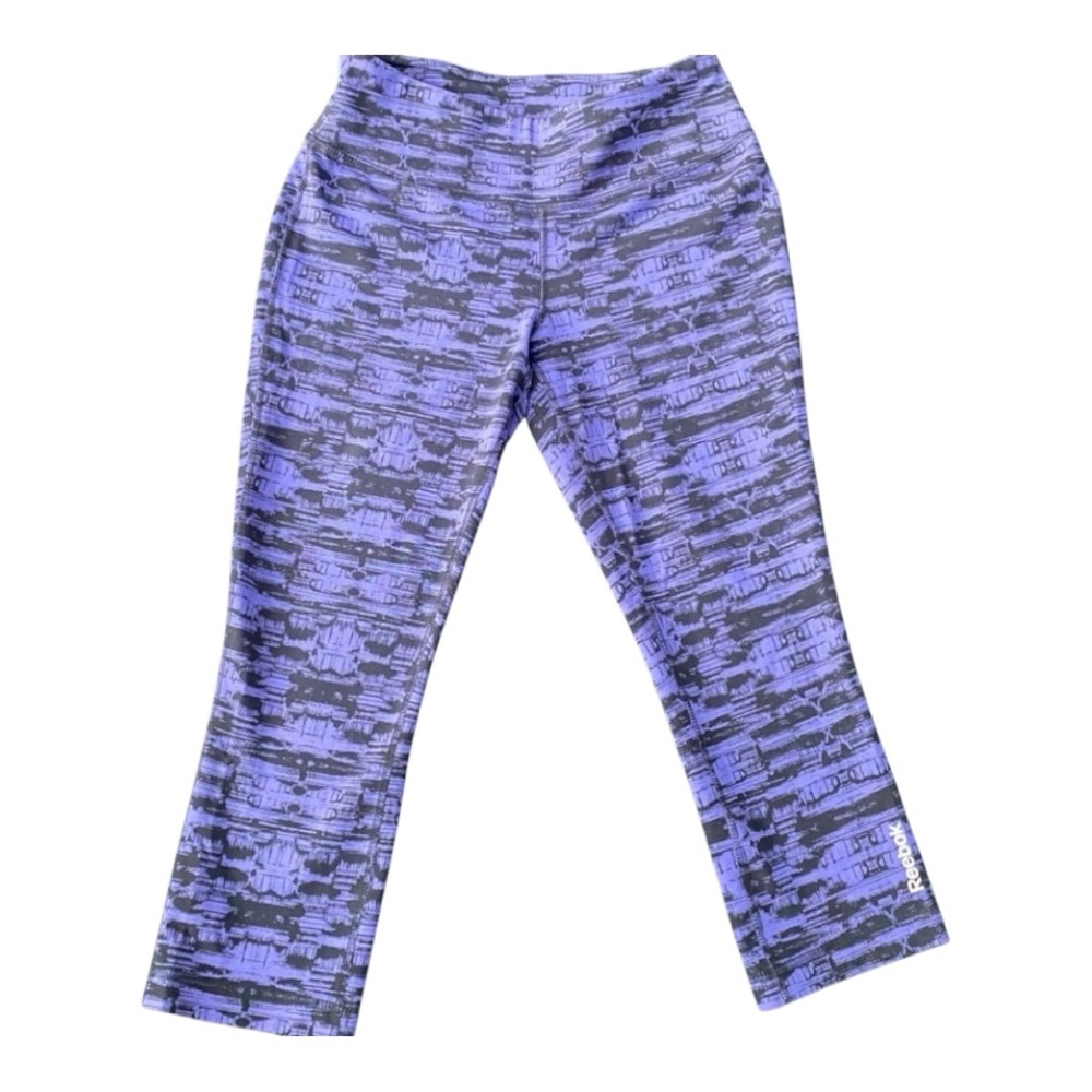 Reebok Womens Cropped Leggings High-Waisted Workout Size Small